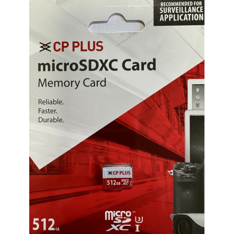 Karta CP PLUS microSDXC, 512GB - speciál pro CCTV