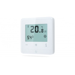 Termostat (vzduch/podlaha/vlhkost), displej, BUS, bílý - NOVINKA