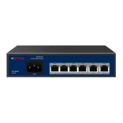Switch PoE, 6x10/100Mbps (z toho 4xPoE), 30W/port, až 250m