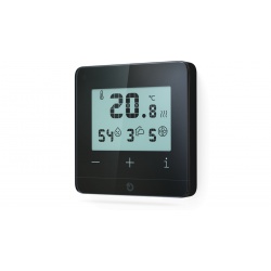 Termostat (vzduch/podlaha/vlhkost/CO2),disp,BUS,antracit-NOVINKA