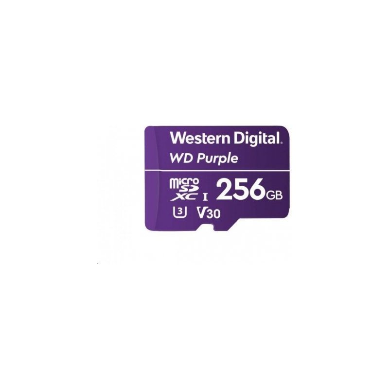 Karta WD Purple, microSD, 256GB, speciál pro CCTV
