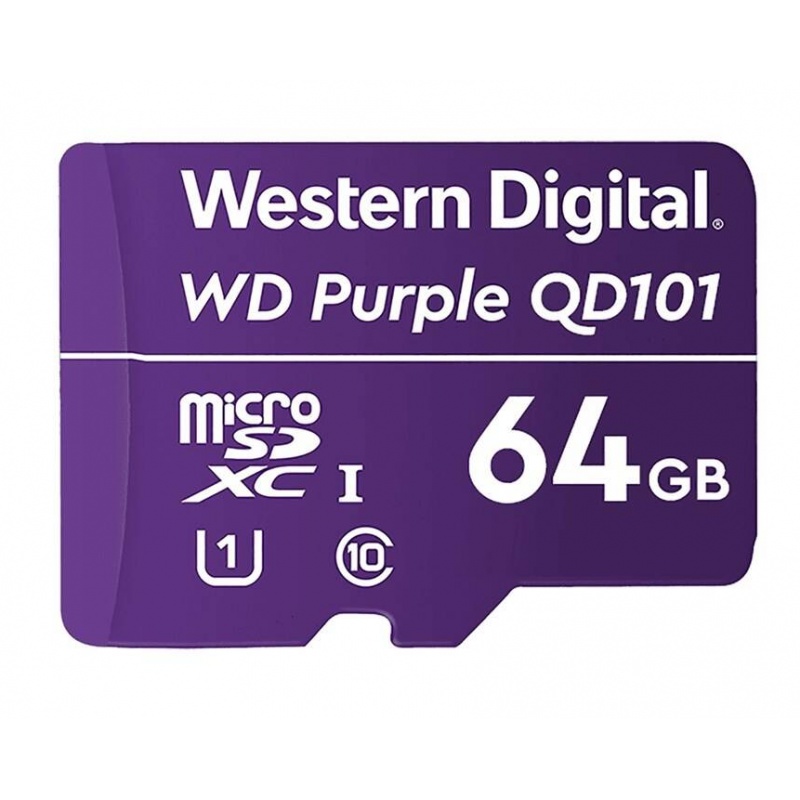 Karta WD Purple, microSD, 64GB - speciál pro CCTV