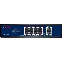 Switch PoE, 10x 1Gbps(z toho 8x PoE), 30W/port, VLAN